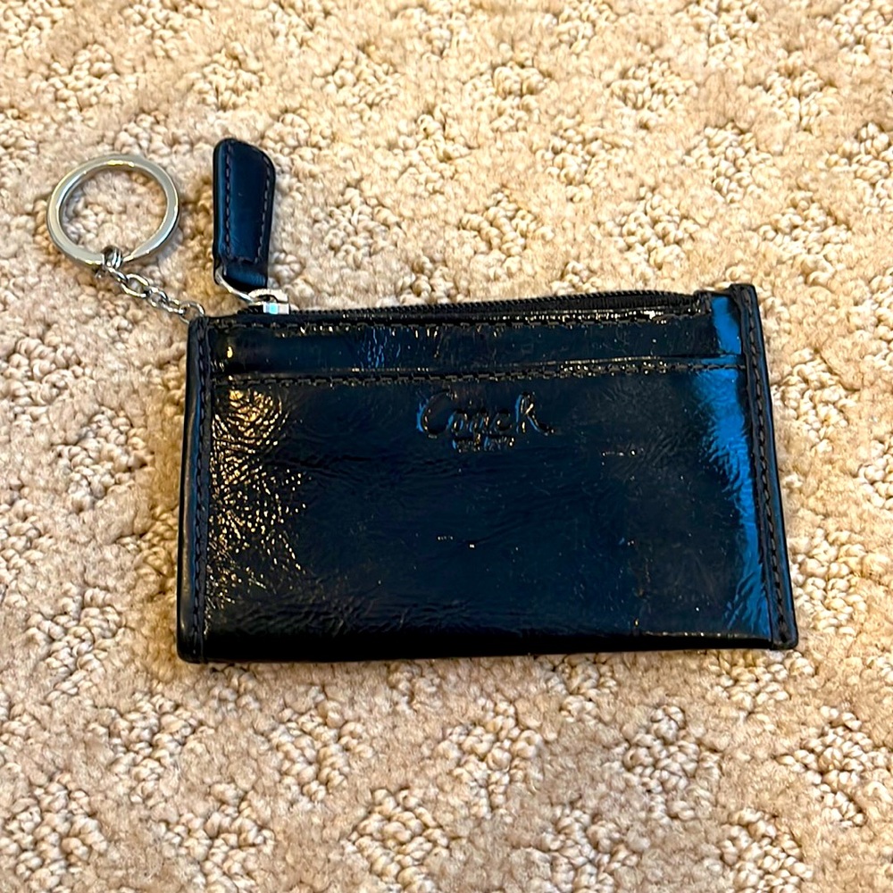 Coach Black Leather Card Case